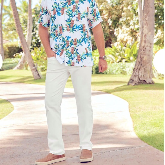 Tommy Bahama Other - Mens Off White Casual Pants Straight Leg Dress Trousers